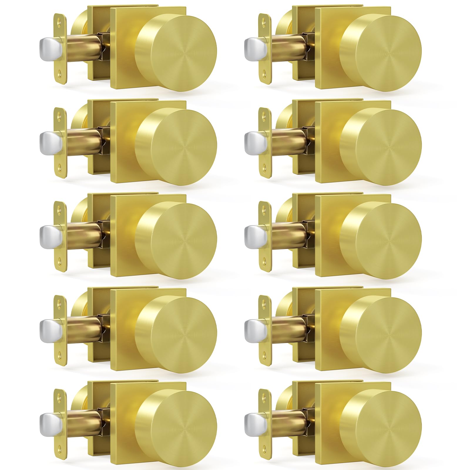 HOSOM Matte Black Door Knobs with Lock & Key -28