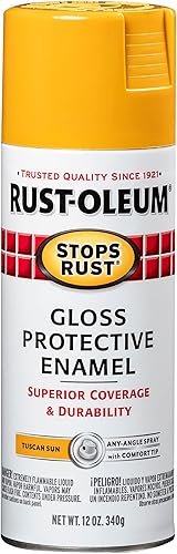 Rust-Oleum - Pintura en aerosol antióxido Stops Rust, 12 onzas, color sol de la Toscana, modelo 298537
