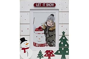 4" x 6" or 5" x 7" Let It Snow Winter Wood Picture Frame