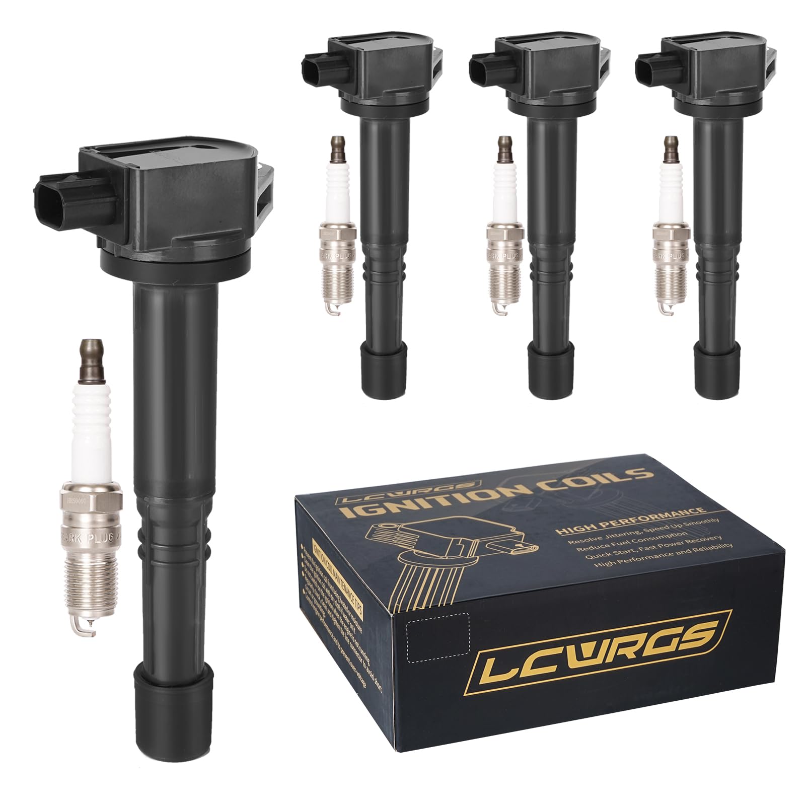clue.　ガゼット Amazon.com: Set of 4 Ignition Coil Pack and Spark Plugs Fits for