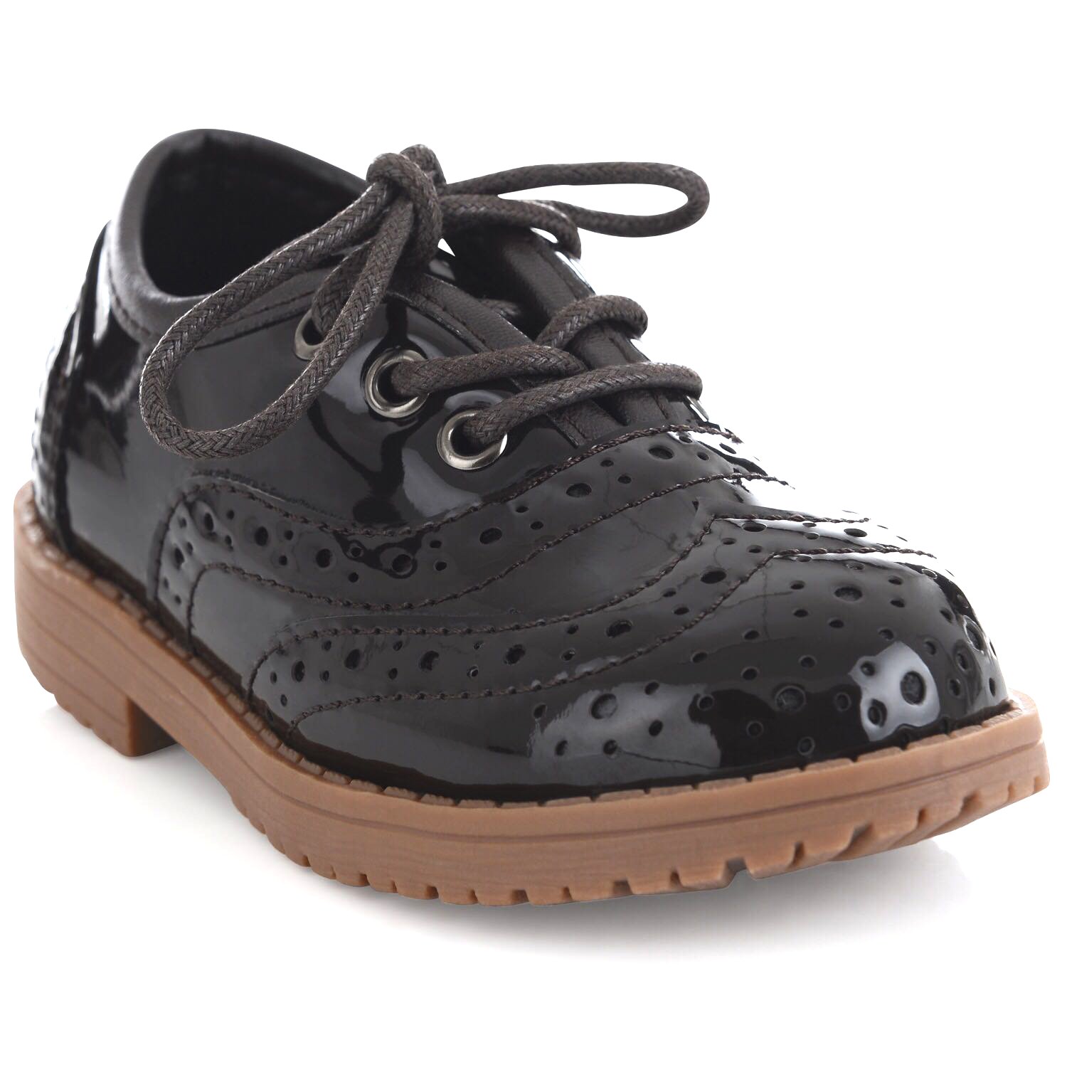 TIA LONDON Childrens Baby Boys Formal Shoes Lace Up Wedding Page Boy Christening Kids Colour: Brown - Size: 4.5 Uk Infant/Eu 21 / Us 5.5