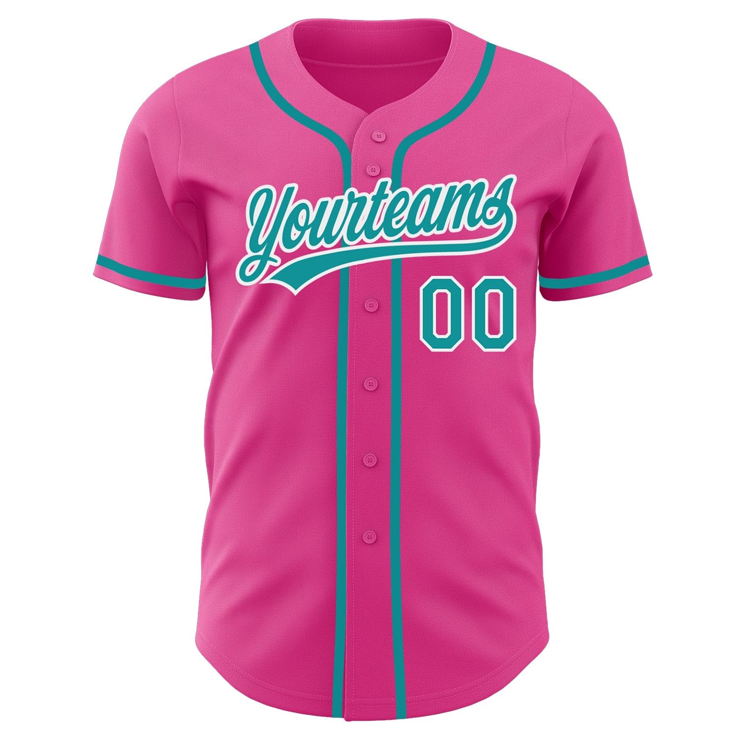 Generic Pink Teal White Baseball Jersey Kids Men Women Youth, Custom Baseball Jerseys Printed Stitched Name Number Logo Baseball Shirt