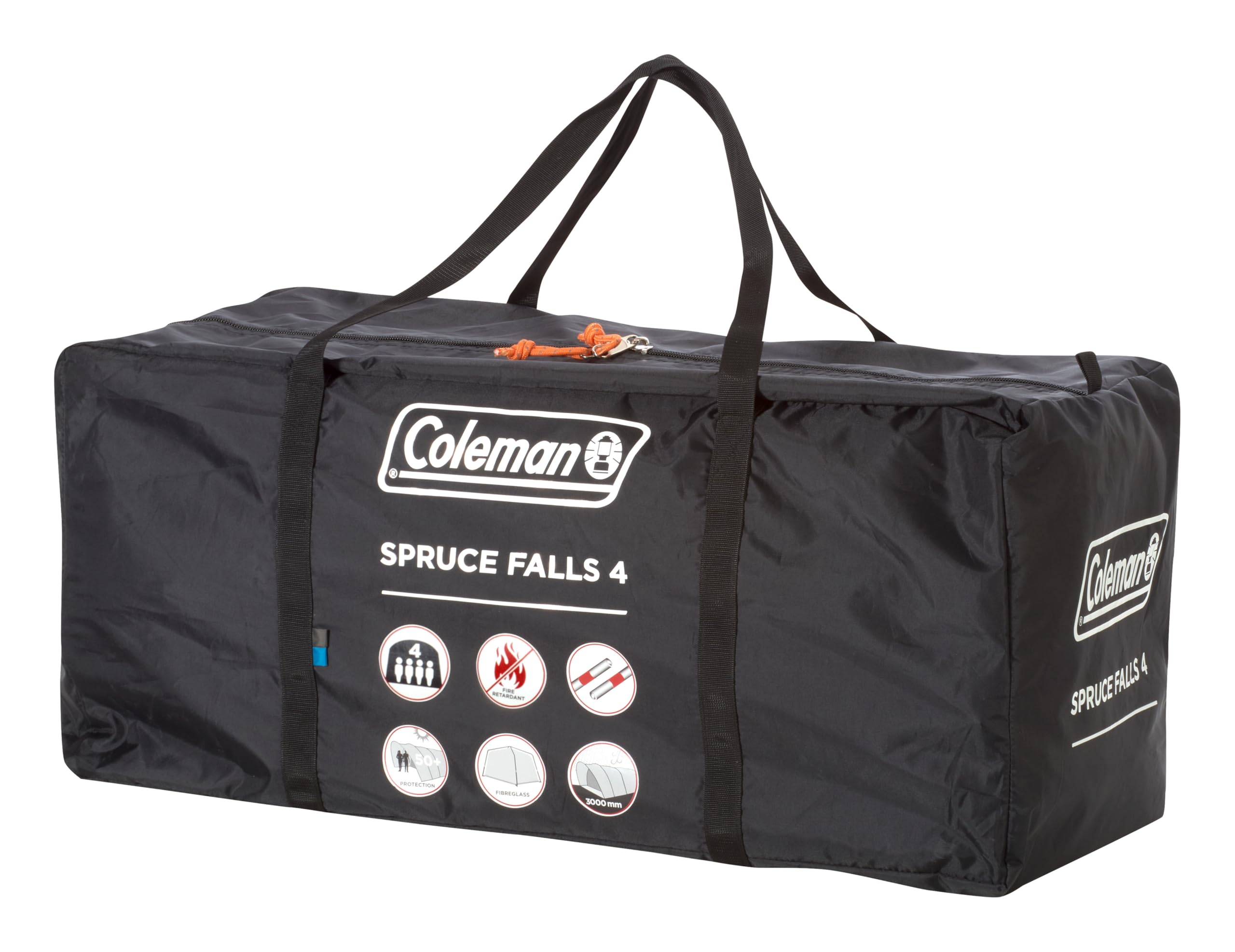 Coleman Spruce Falls 4 Tienda de campaña familiar Vis-a-Vis para 4 personas con 2 dormitorios y sala de estar de tamaño XXL opuestos | Tienda de campaña para 4 personas | Impermeable de 3000 mm |