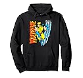 X-Men Wolverine Vintage Claw Slice Graphic Hoodie Pullover Hoodie