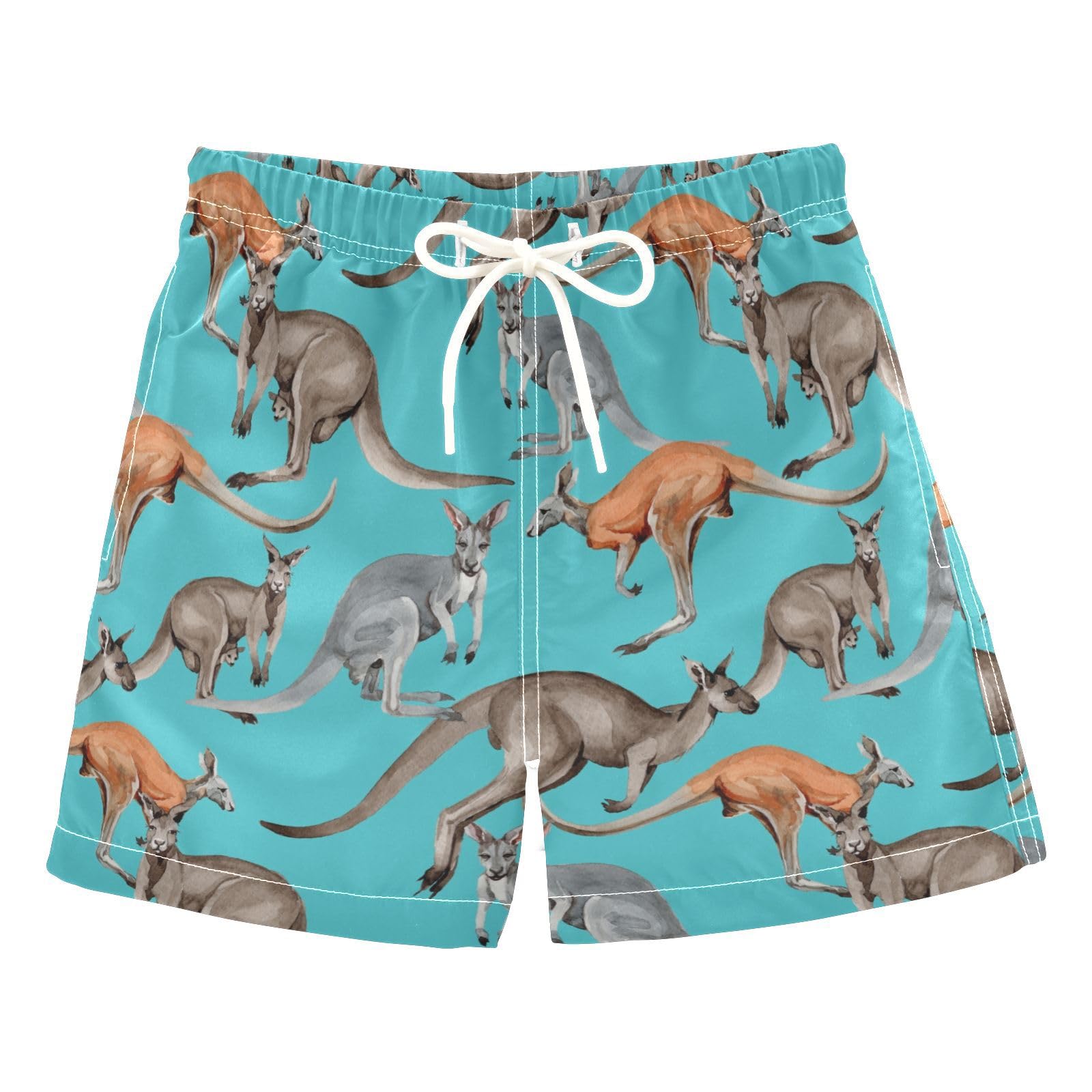 susiyo Boys Swim Trunks Exotic Kangaroo Toddler Swim Shorts Quick Dry Beach Board Shorts Little Boy Bathing Suits Swimwear 4T