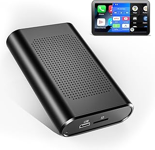 Wireless CarPlay Adapter, CarPlay Android 2-in-1 Ai Box for Factory Wired CarPlay/Android Auto Cars, Multimedia Video Box with Bluetooth 5.0, Built-in Netflix/YouTube, Support Offline Video