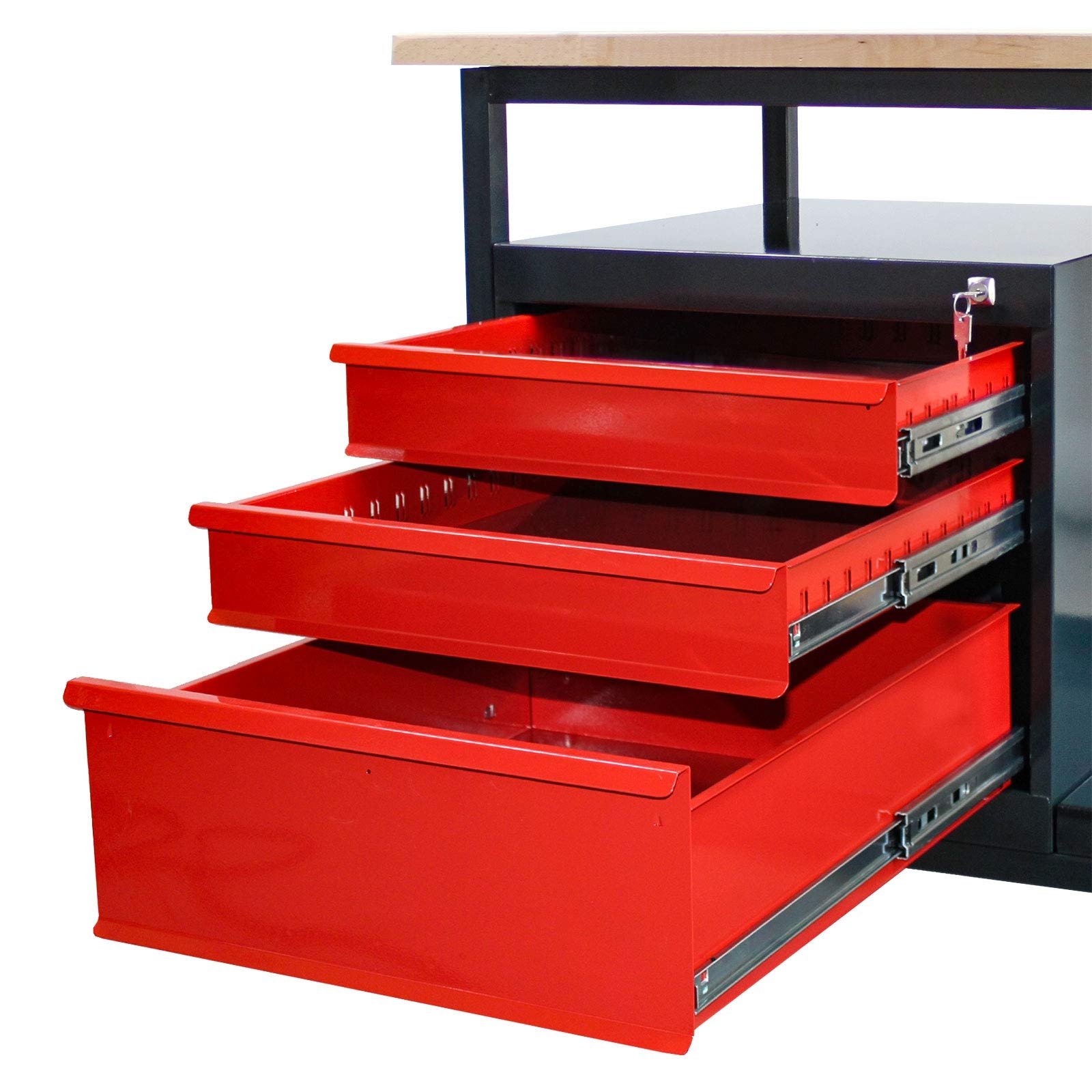 DEMA Tischwagen Arbeitswagen EKO 2" mit 3 Schubladen – Mobile Werkbank mit robustem Stahlrahmen und praktischen Rollen, ideal für Werkstatt und Garage