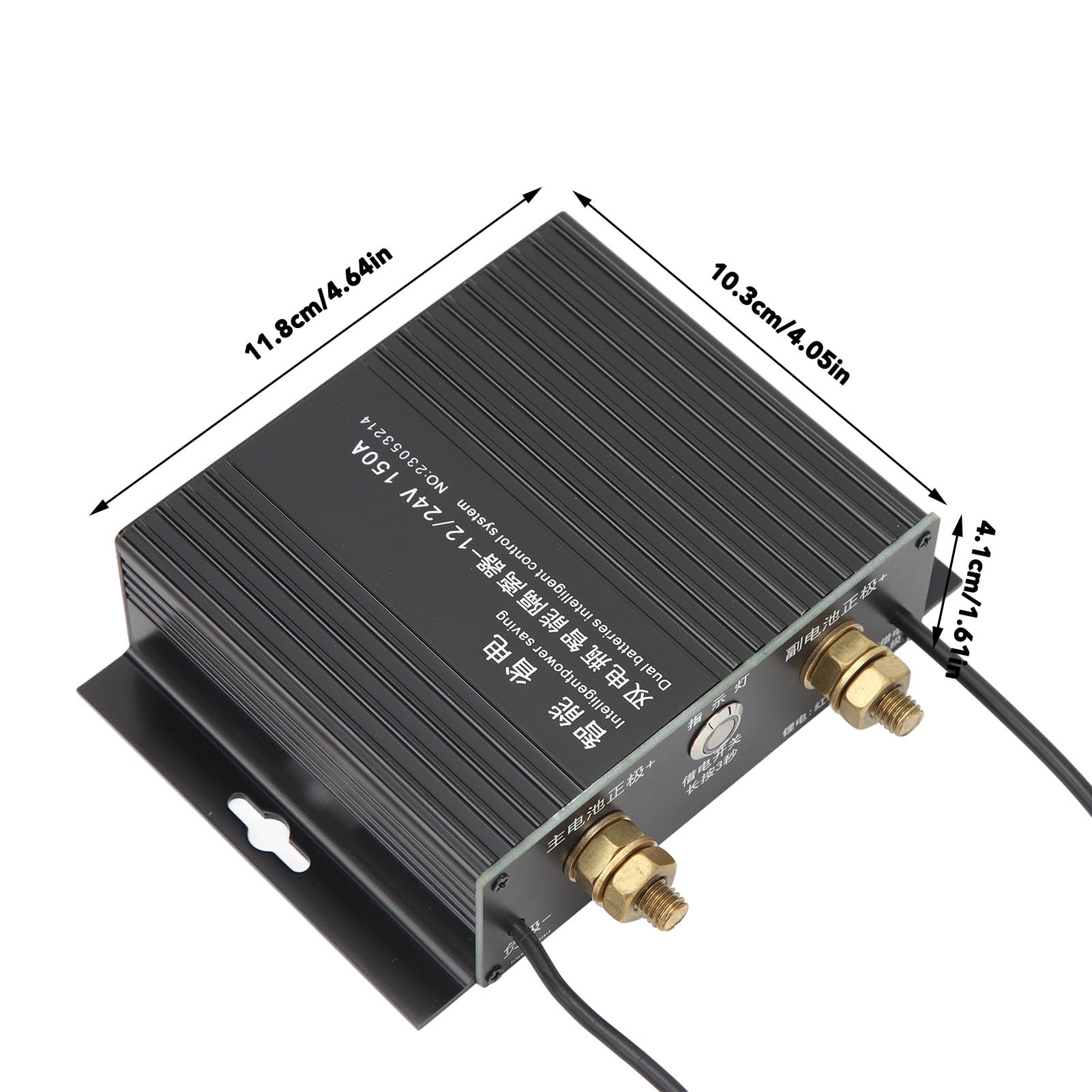 Aislador de batería Torvex, 150 A, 12 V, 24 V, separador de batería dual, relé sensible al voltaje con LED para vehículos todo terreno, barcos, yates y coches