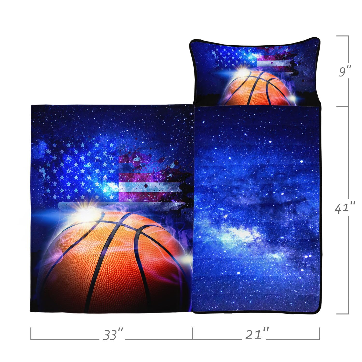 HOSIMA Nap Mat -Basketball Sleeping Bag with Removable Pillow - Image 2