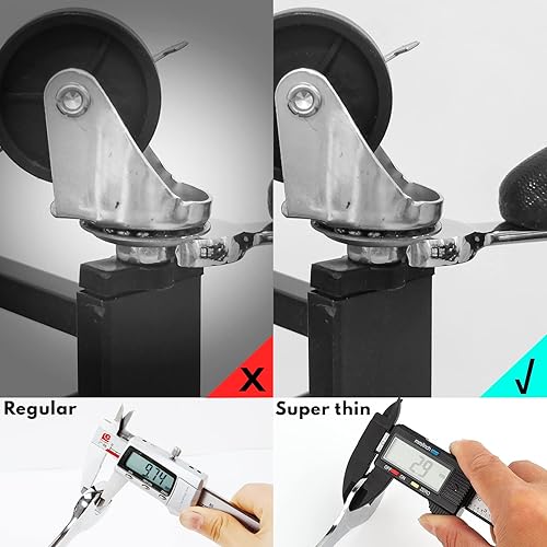 Miniatura 4 de BILITOOLS Juego de llaves de extremo abierto superfinas, 18 piezas métricas de 5.5 a 1.063 in y SAE de 14 a 1-116 pulgadas