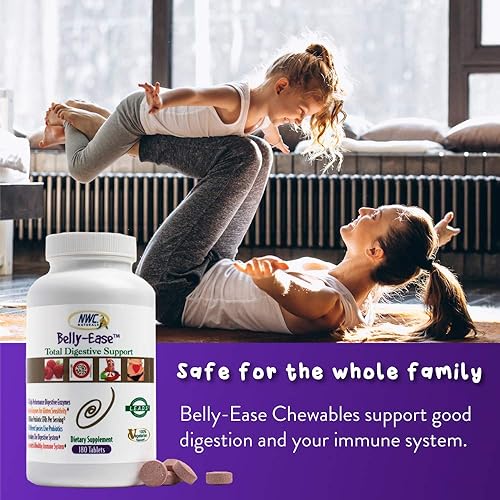 Miniatura 5 de Belly-Ease Enzimas digestivas saludables más prebióticos y probióticos, enzimas esenciales, vegetariano, mejor digestión, solución digestiva de