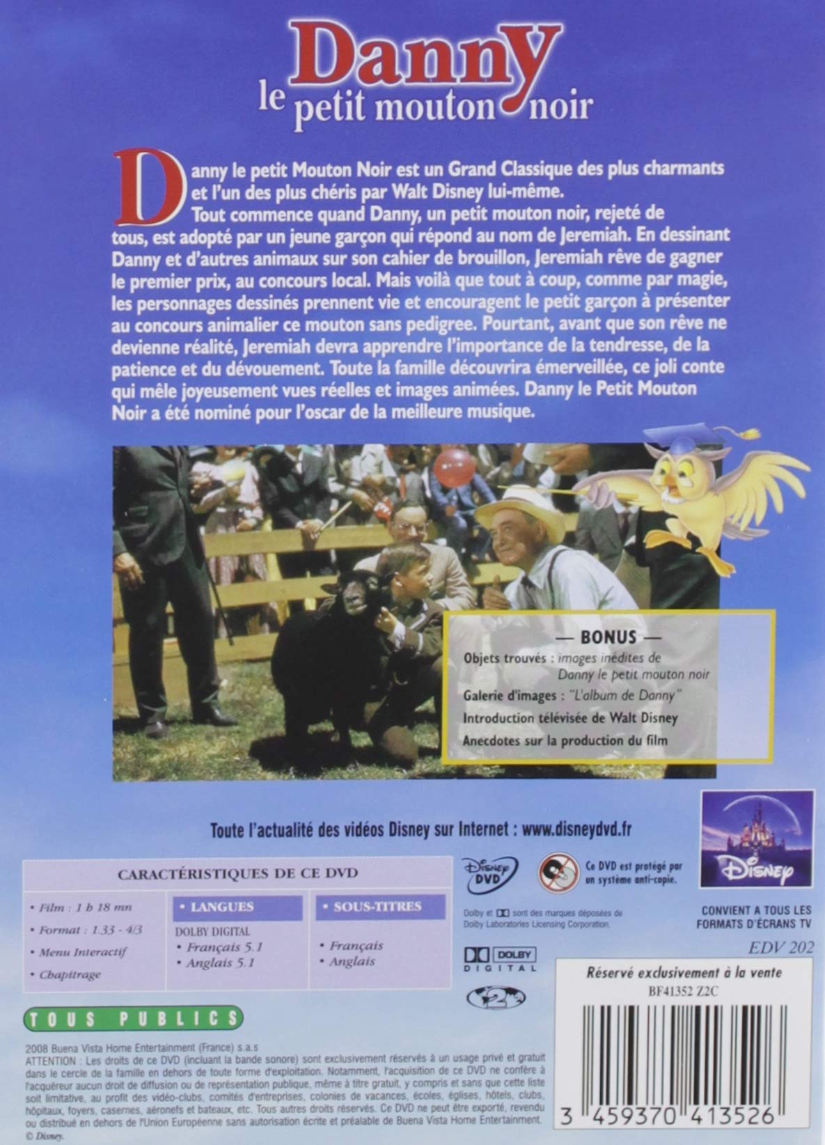 Image secondaire de Danny le Petit Mouton Noir - Film DVD Disney