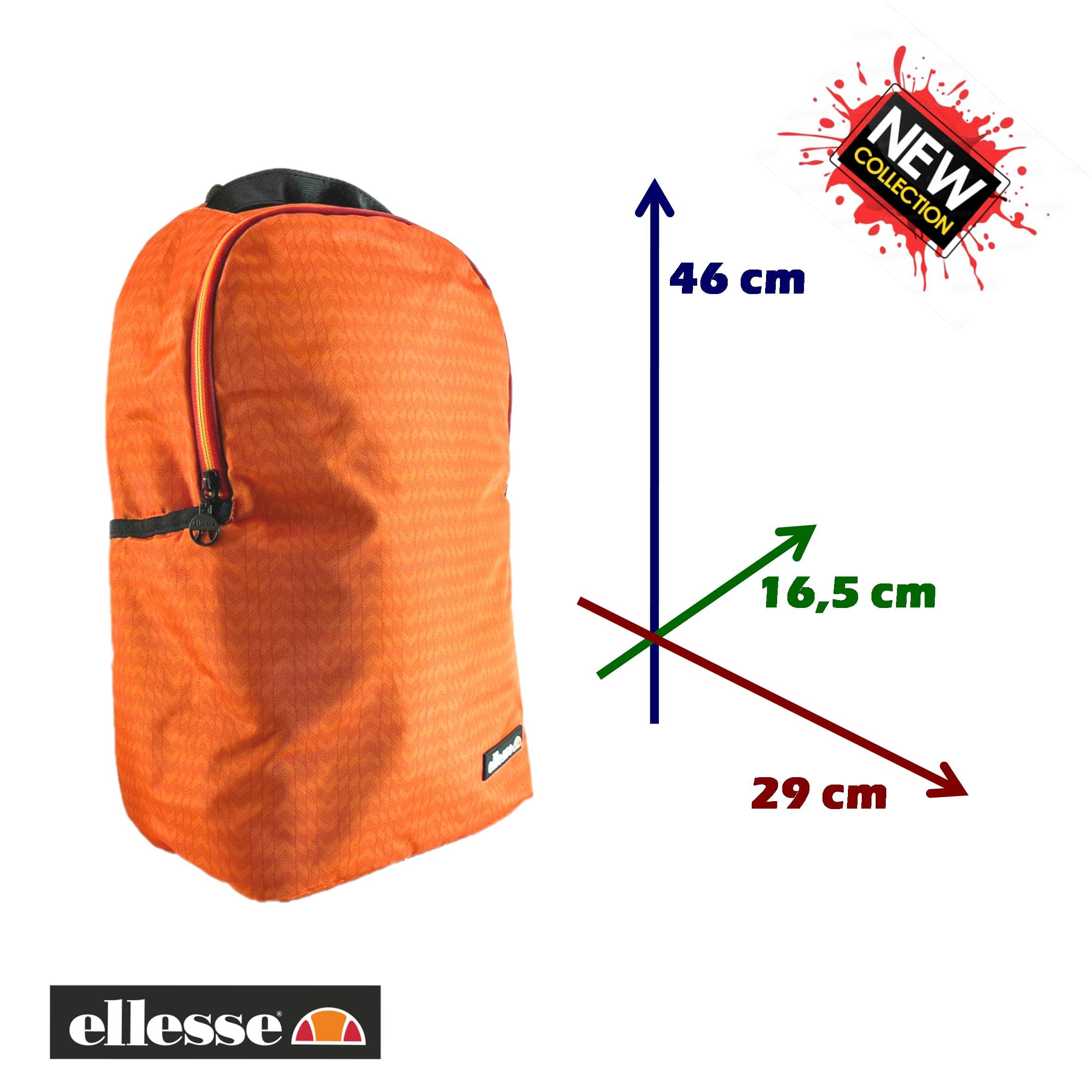 Ellesse Plecak na laptopa, uchwyt na komputer. Plecak podróżny, samolot bagaż podręczny, praca uniwersytecka, wodoodporny, sportowy ze strukturalnym oparciem, dla mężczyzn i kobiet (pomarańczowy),