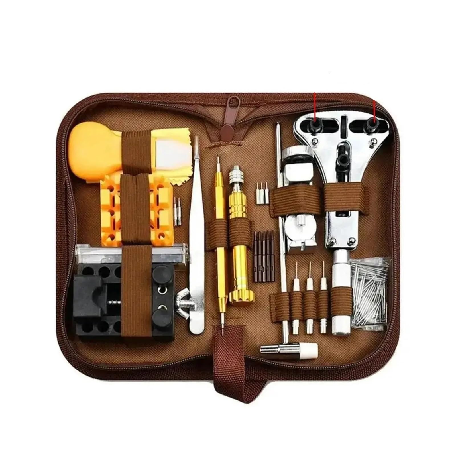 Generisch Uhren-Reparatur-Werkzeug-Set, Uhrmacher-Gehäuseöffner, Verbindungsstift, Federsteg-Entferner, Ersatz-Armband-Nadel-Set