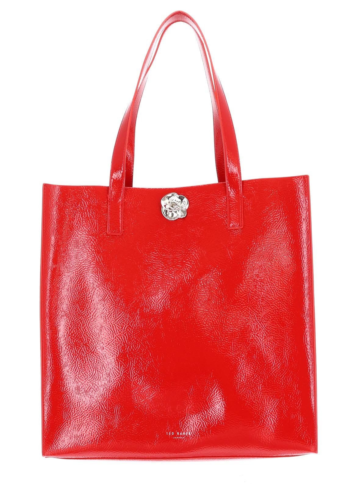 Ted Baker Rosenni Rose Detail Crinkle Large Tote Bag-Red