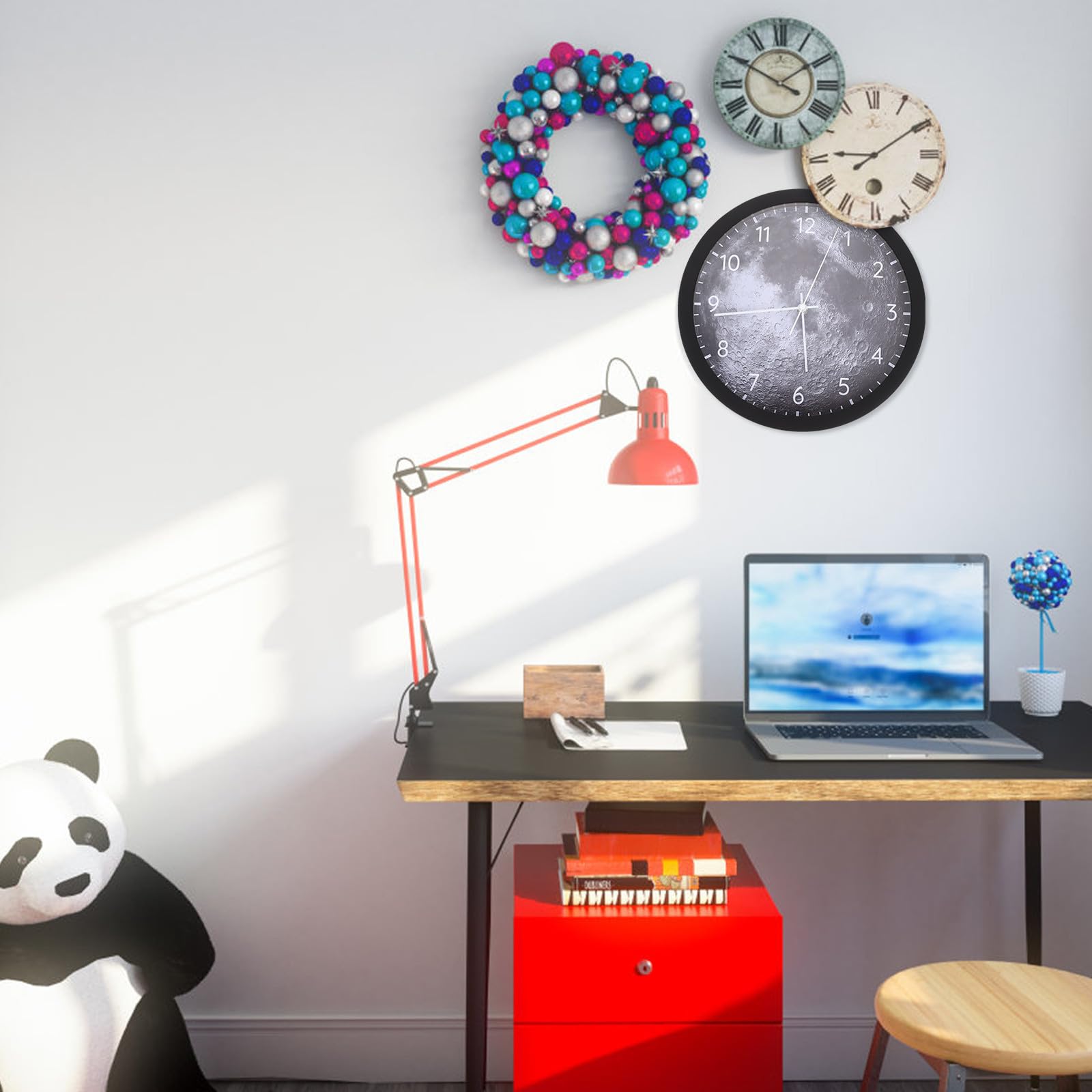 DECHOUS Reloj de Pared LED Decorativo Voz, Silencioso y Moderno