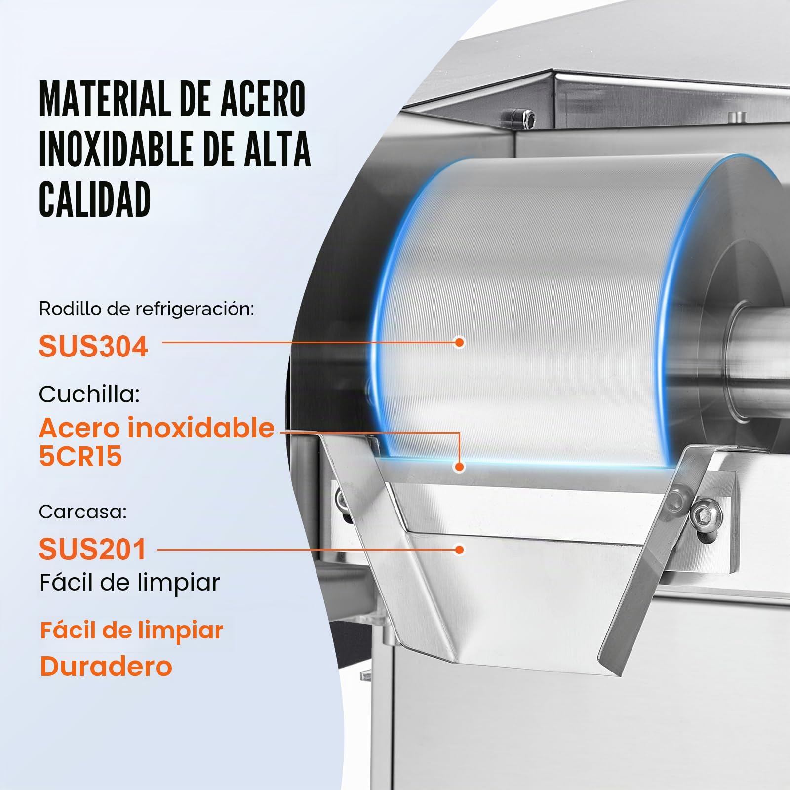 VEVOR Máquina de Hielo en Forma de Copos de Nieve 180 kg/24 h Máquina para Raspar Hielo Acero Inoxidable Sistema de Enfriamiento por Aire para Rápida Disipación del Calor para Panaderías, Cafeterías