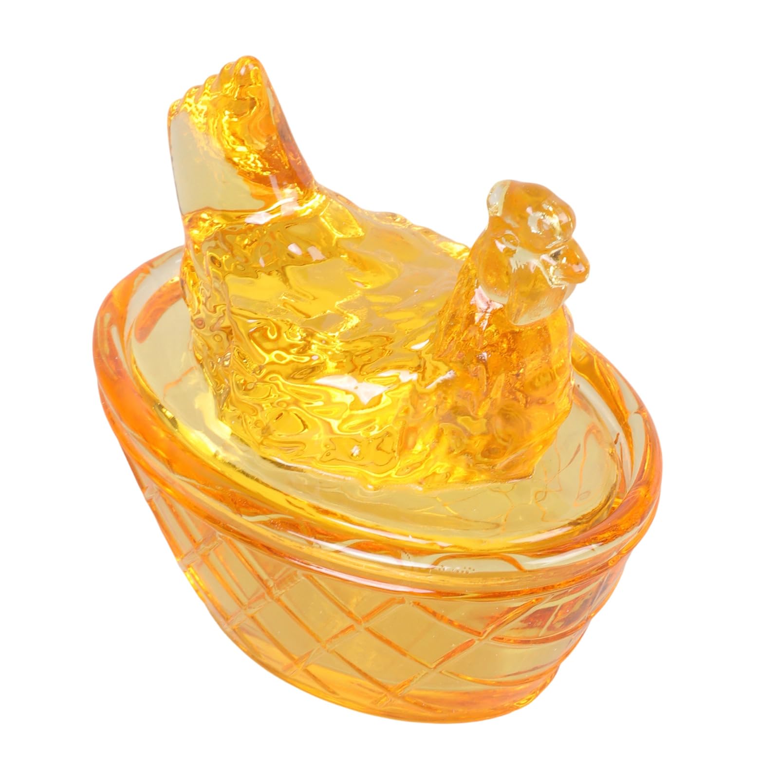 Kalttoy B Miniature Glass Crystal Hen On Nests Removable Lid Hen Figurine Easter Christmas Decors Collectible Farmhouses Ornament Easter Decors Gift