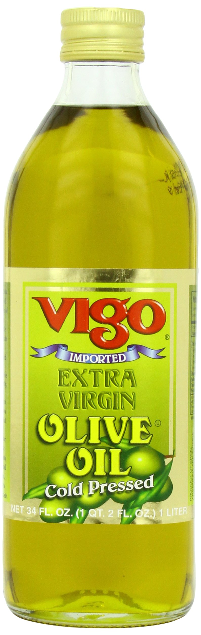 Vigo Extra Virgin Olive Oil, 34 Ounce Glass