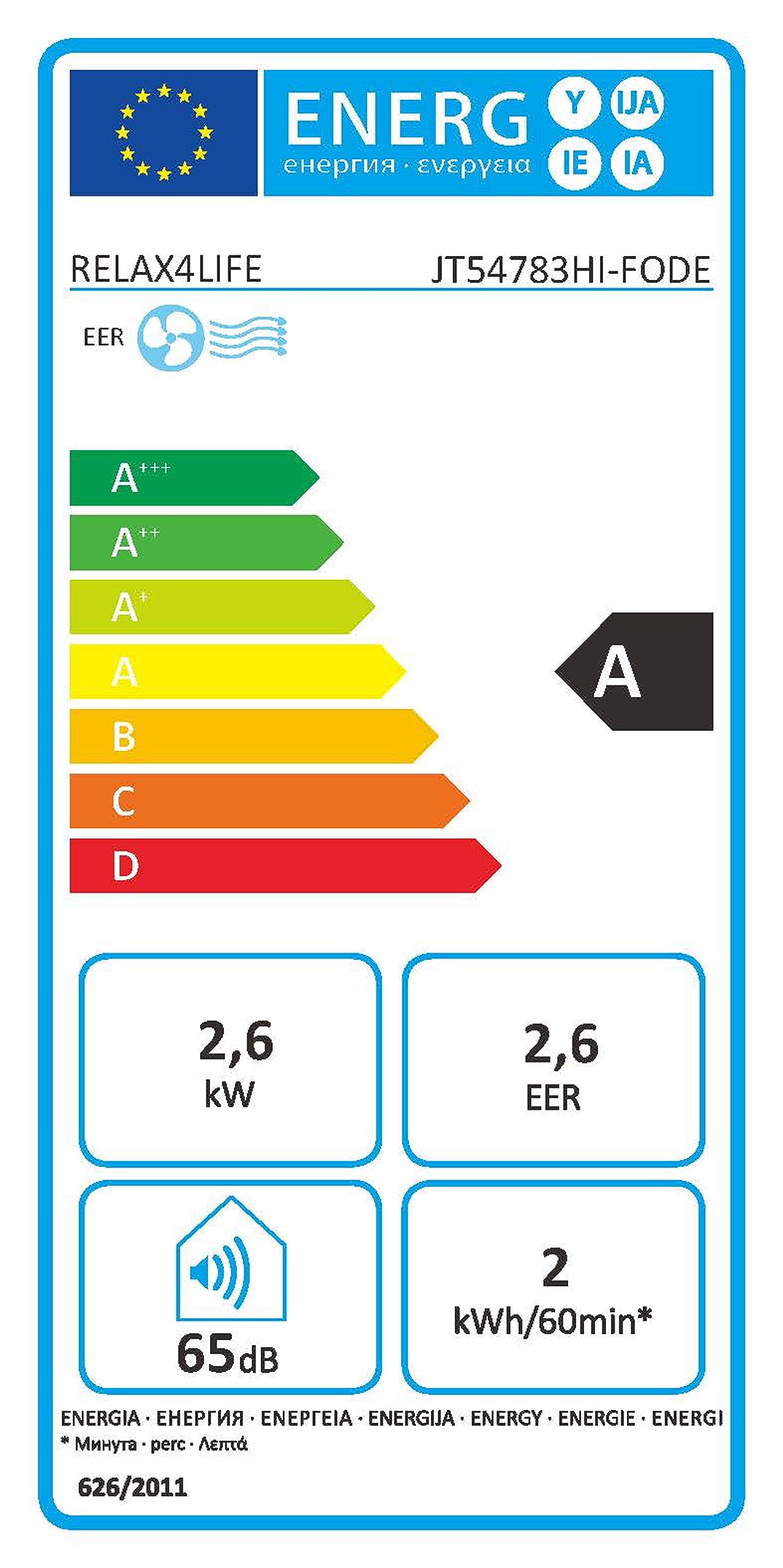 Mobile Klimaanlage 9000 BTU 2,6kW, 4-in-1 Mobiles Klimagerät