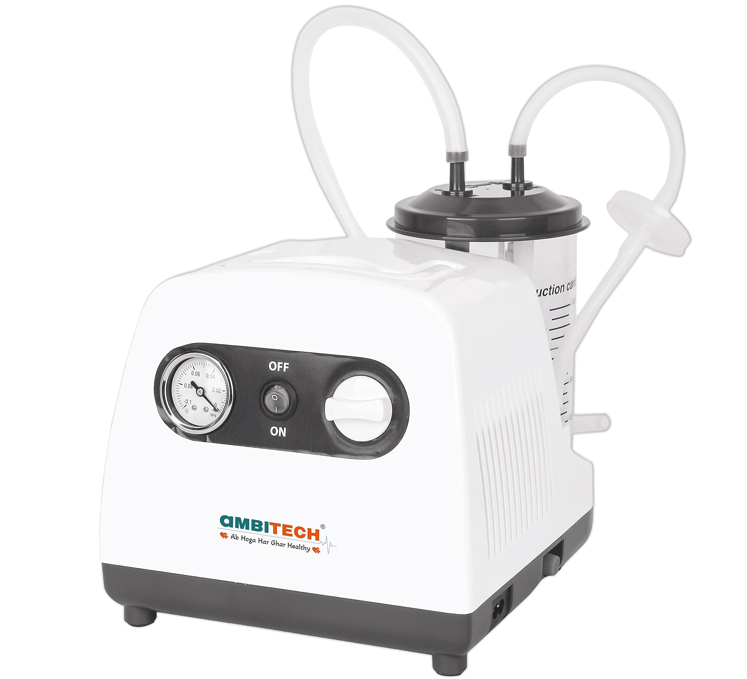 AmbiTech Portable Powered phlegm Suction Unit 1000 ml Jar, Oil-free Lubrication Pump for Hospital, Clinic, Dentist, Home machine, Electrical Cleaning Disinfectant (2 Year Warranty) (B0D421XY9V) Amazon Price History, Amazon Price Tracker