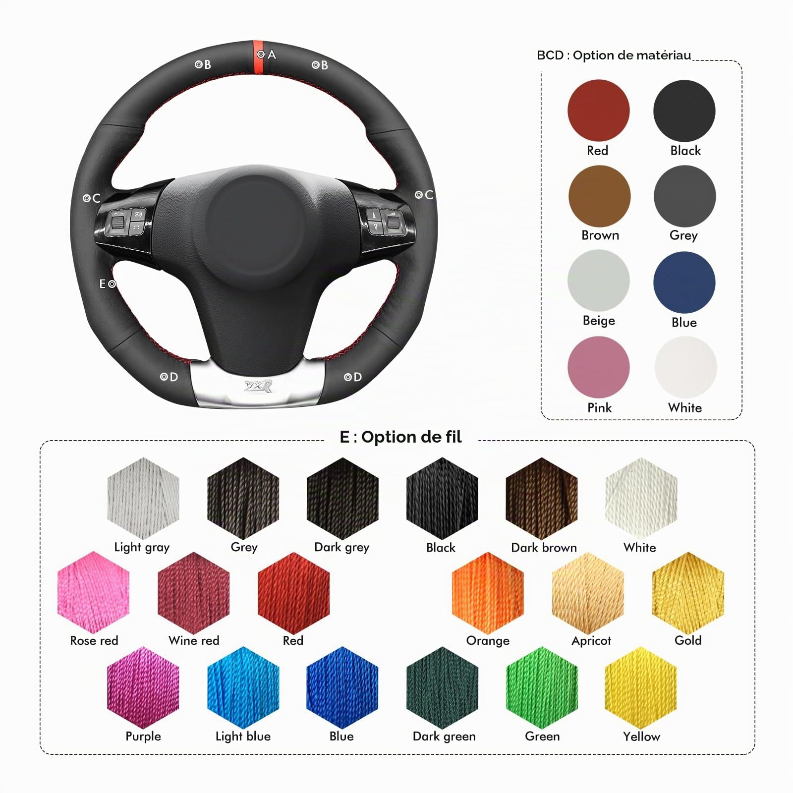 MEWANT Housse de Volant à Coudre pour Couvre-Volant Compatible avec Opel