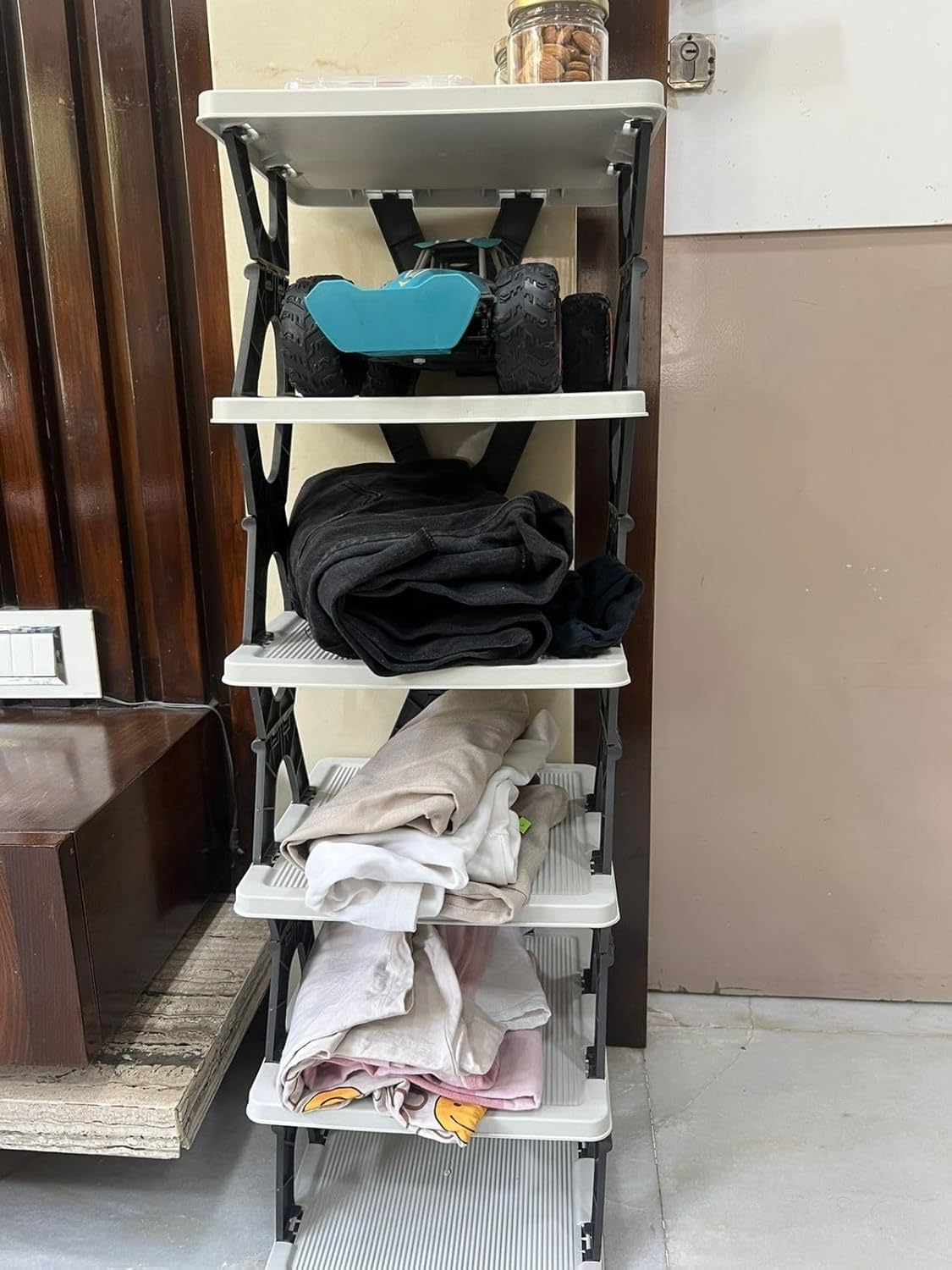6-Layer Foldable Shoe Rack – Space-Saving Storage for 12-18 Pairs of Shoes – Sturdy Metal Frame – No Assembly Required (Ideal for Closets & Entryways, Black) 4