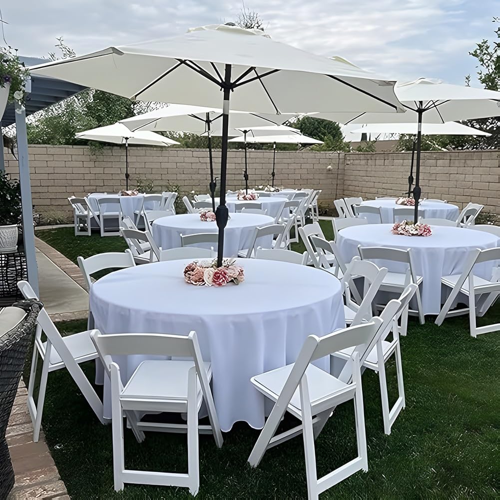 Copertura di ricambio per ombrellone da giardino, 2,3 m, 2,7 m, 3 m, rotonda, impermeabile, in poliestere (8 stecche) per ombrelloni da tavolo da mercato, copertura resistente per esterni