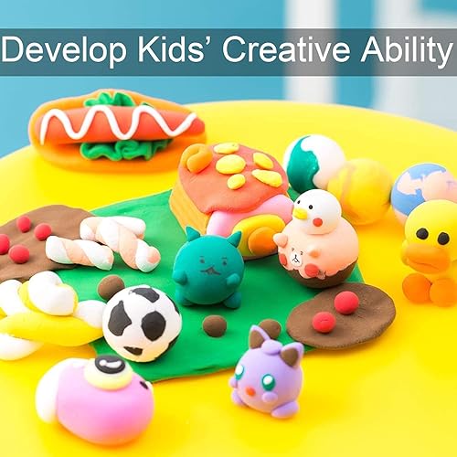 Miniatura 4 de Abandon Air Dry Modeling Clay36 colores aire seco modelado suave arcilla para niños hacer limoso plastilina DIY arte manualidades coloreado modelado