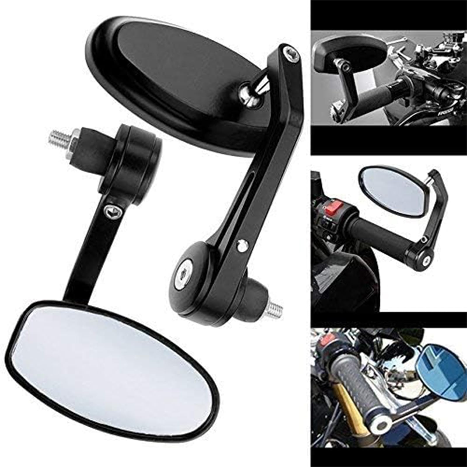 Motorfiets Achteruitkijkspiegel Universele 7/8 22 MM Motorcycle Stuur Bar End Achteruitkijk Achteruitkijkspiegel Zijspiegels Motor Spiegels (Color : 4