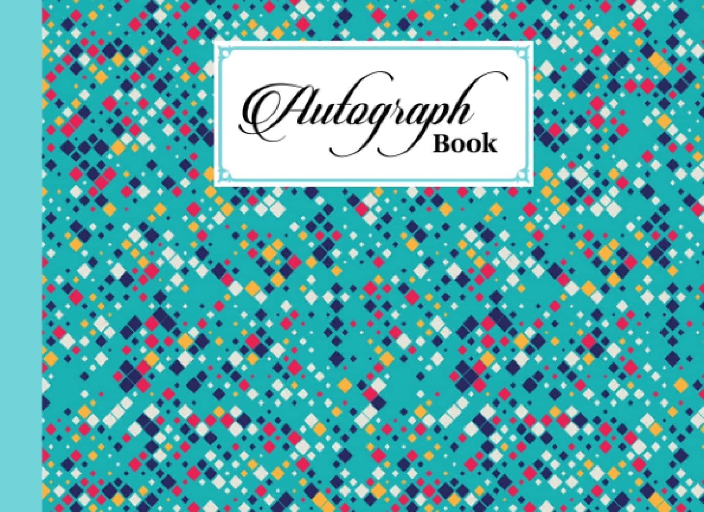 Autograph Book: diagonal Cover | Memory Book, Signature Celebrity Memorabilia Album Gift, Size 8.25" x 6" By Kurt Kopp