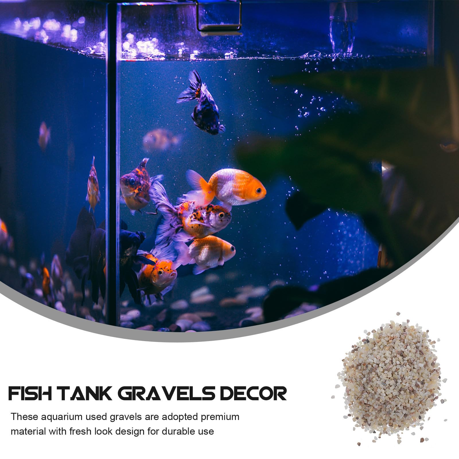 ifundom Gravier et Pierres Décoratives Naturelles pour Aquarium 1 Kg Mini-Gravier Poli sans Danger pour Poissons Sable pour Aquarium d'eau Douce et Salée et Plantes Aquatiques