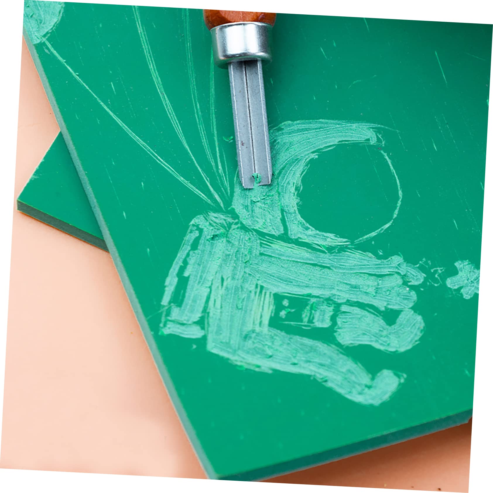 KONTONTY Set of 5 Kids' Carving Rubber Boards PVC Carving Sheets for Beginners and