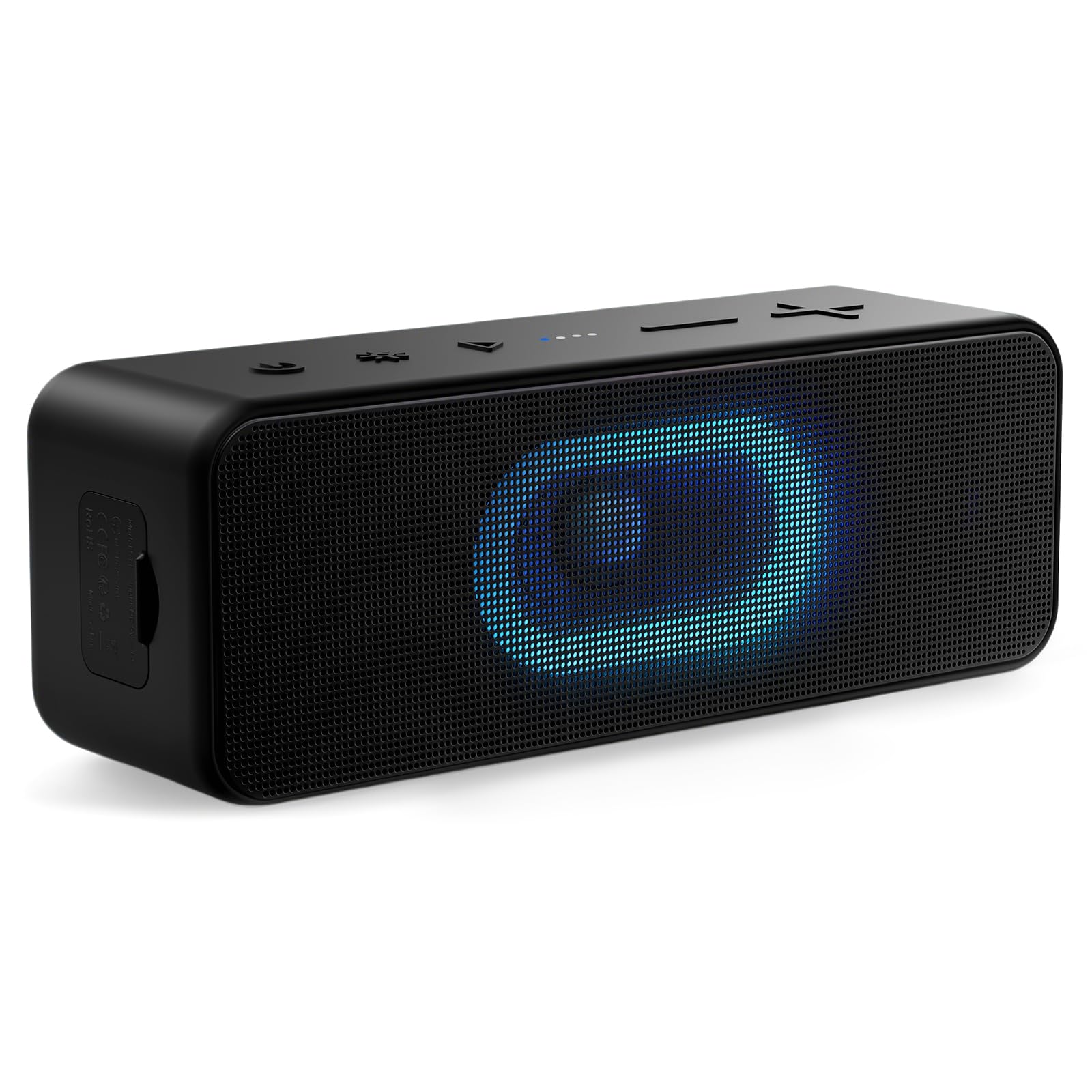 Ortizan Bluetooth Speaker, Speakers Wireless Bluetooth, 24-Hour Playtime, RGB Light, Louder Volume & Enhanced Bass, IPX6 Waterproof, TWS, AUX Input Built-In Mic for Home Outdoor Beach Travel Sport