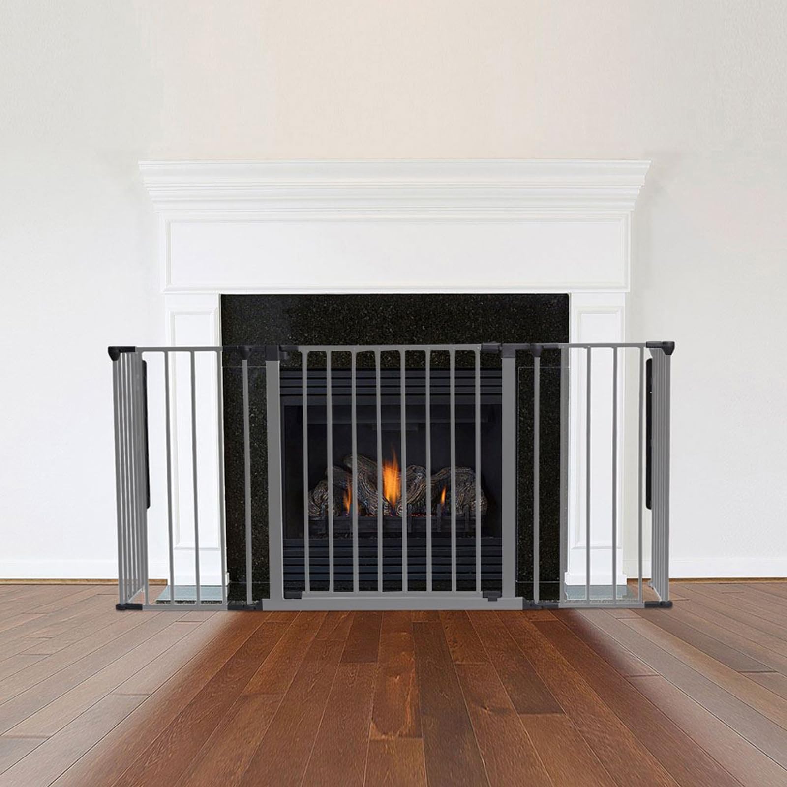 Safetots - Fire Surround - Baby and Toddler Safety Guard - Grey - 138cm Wide x 70cm Tall