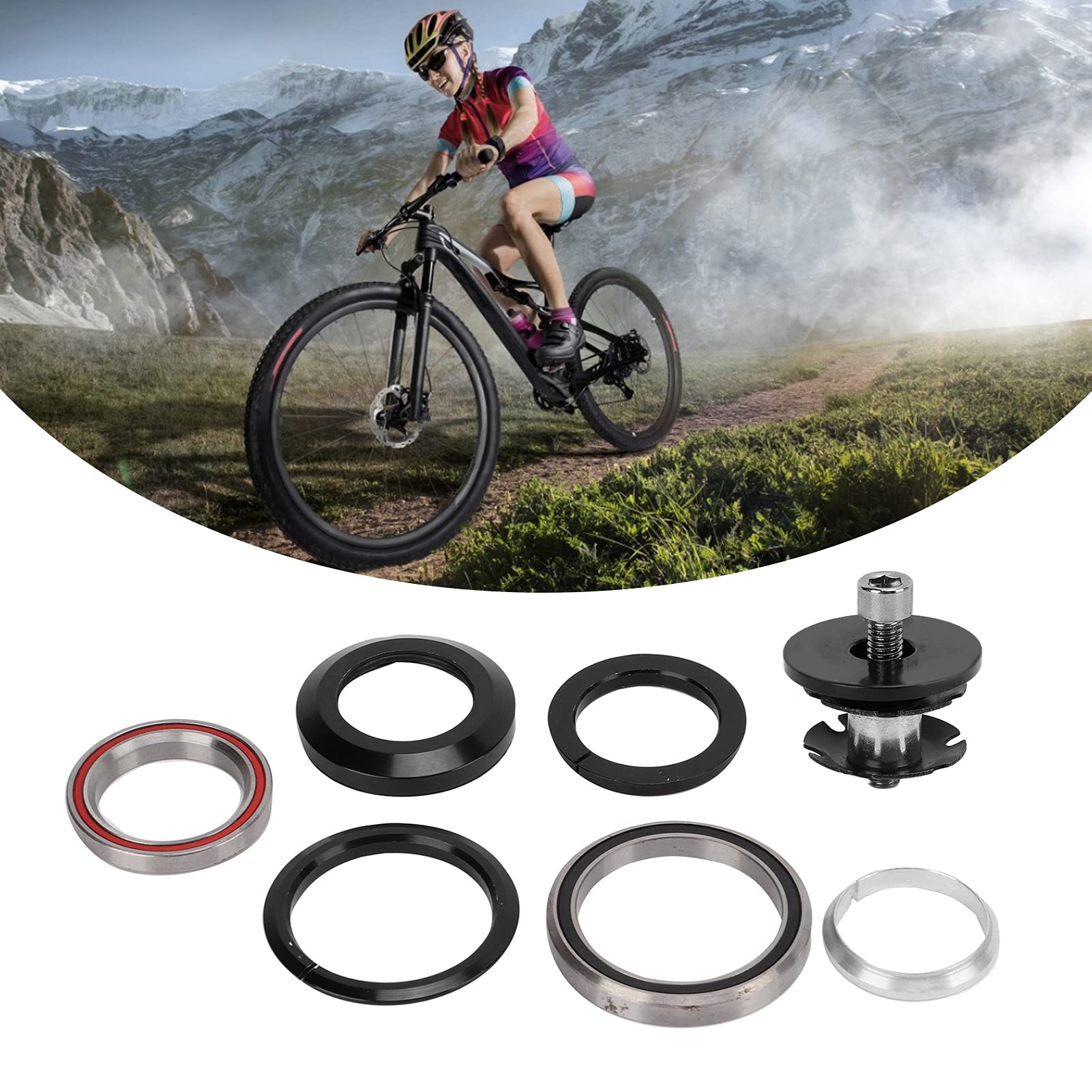 XINGLIDA Double Bearing Bicycle Headset – Tapered 41.8mm/52mm Replacement For Smooth Steering | Easy Installation-1140551