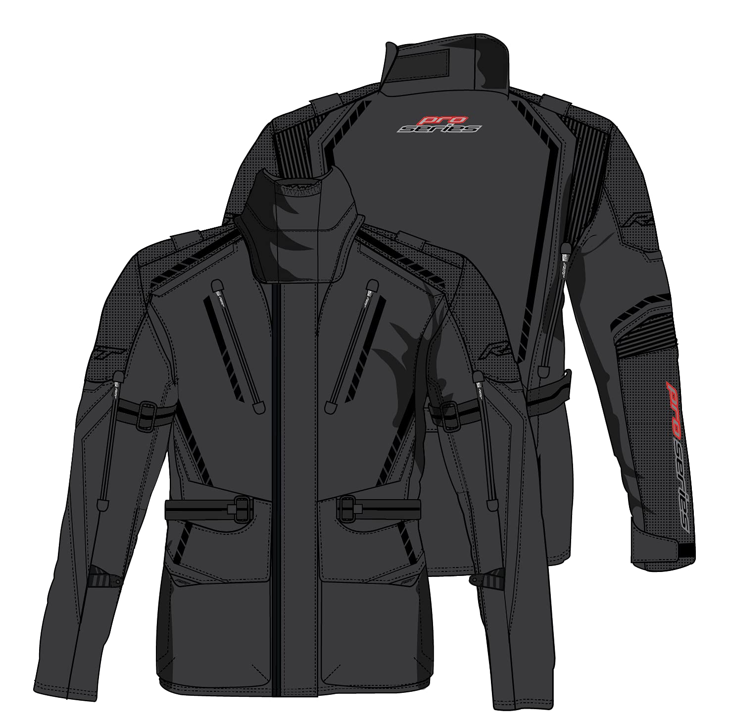 RST Pro Series Pathfinder CE Mens Black Textile Motorcycle Jacket 48 — view 2
