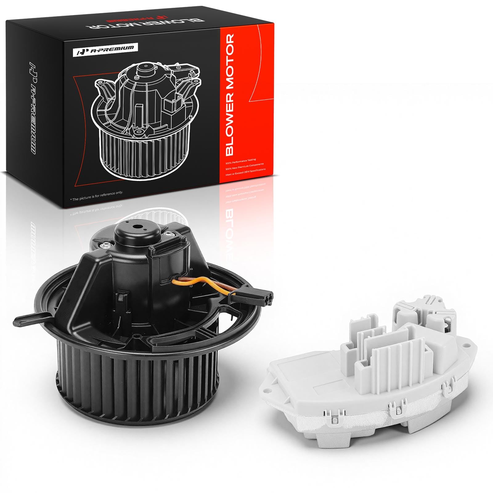 Front HVAC Heater Blower Motor and Resistor Assembly