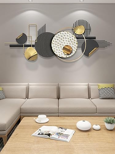 Miniatura 6 de Esculturas artísticas de pared para decoración del hogar, detalles de montaje en pared, metal moderno, geométrico, espacio, decorativo, tamaño
