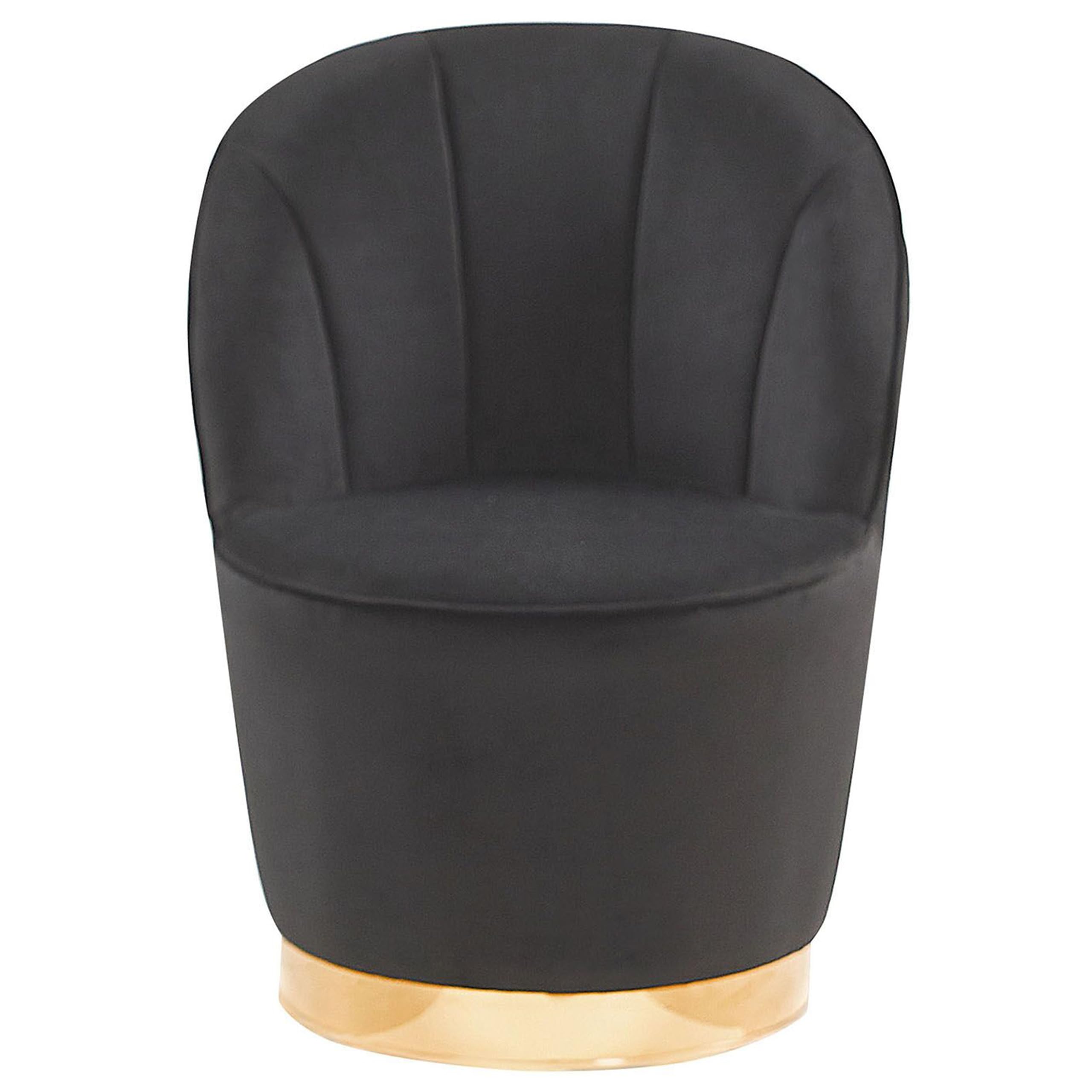 Beliani Trendy Sessel samtige Polsterbezug schwarz Alby