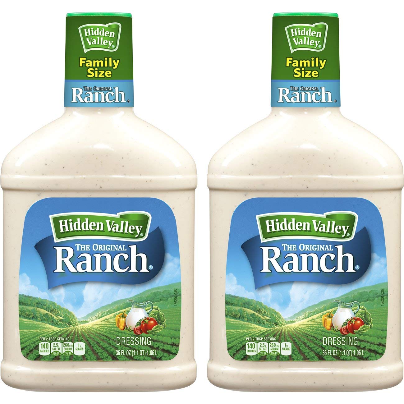 Hidden Valley Original Ranch Salad Dressing & Topping, Gluten Free - 36 Ounce Bottle - 2 Pack