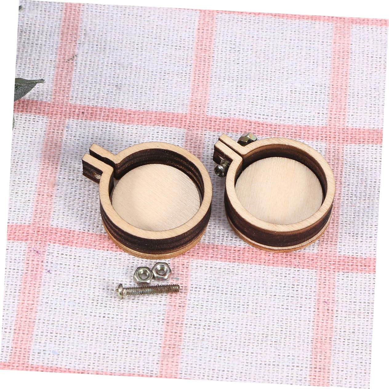 Set 15 Cerchi Da Ricamo In Legno - Mini Telai Circolari Per Ricamo E Punto Croce - Foto 6