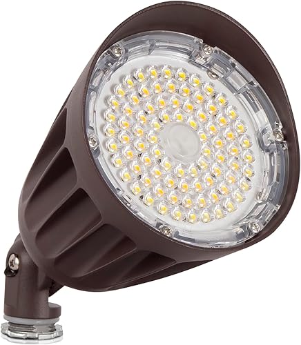 Luz de inundación LED de 40 vatios para iluminación de paisaje al aire libre de 120 voltios, 4800 lm, bronce, igual a 200 W MH, luz de asta de