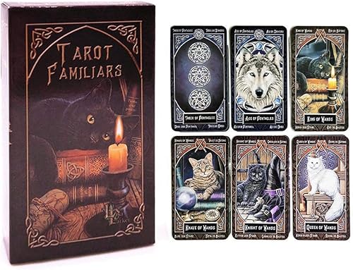 Miniatura 2 de XYAM Tarjetas de oráculo para fiesta familiar, tarjeta de adivinación de tarot inglés, espíritus de los animales, rueda del año, tarot