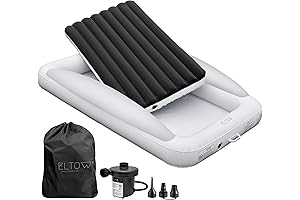 ELTOW Toddler Blow Up Mattress with Sides | Inflatable Toddler Travel Bed...