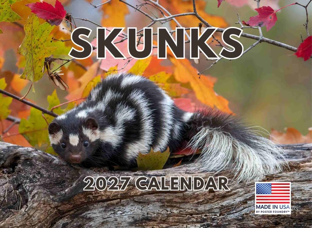 Skunk Calendar 2027 Monthly Wall Calender 12 Month — image 1