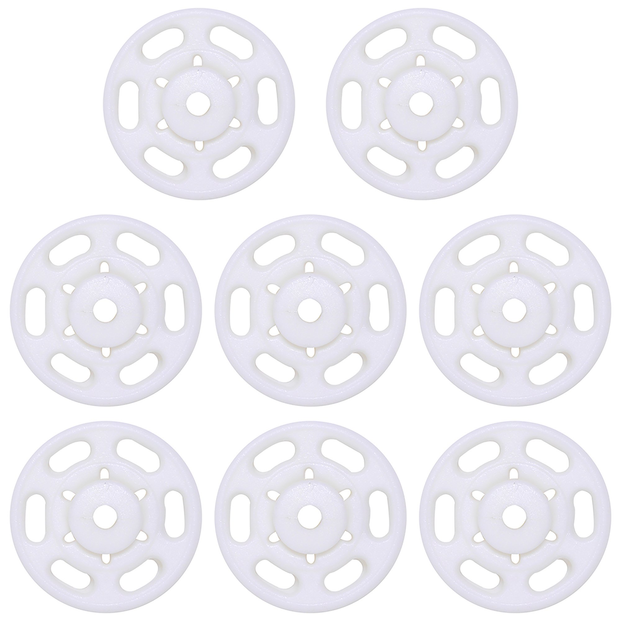 NASKA 樹脂スナップ 15mm 8組入 白 S-15