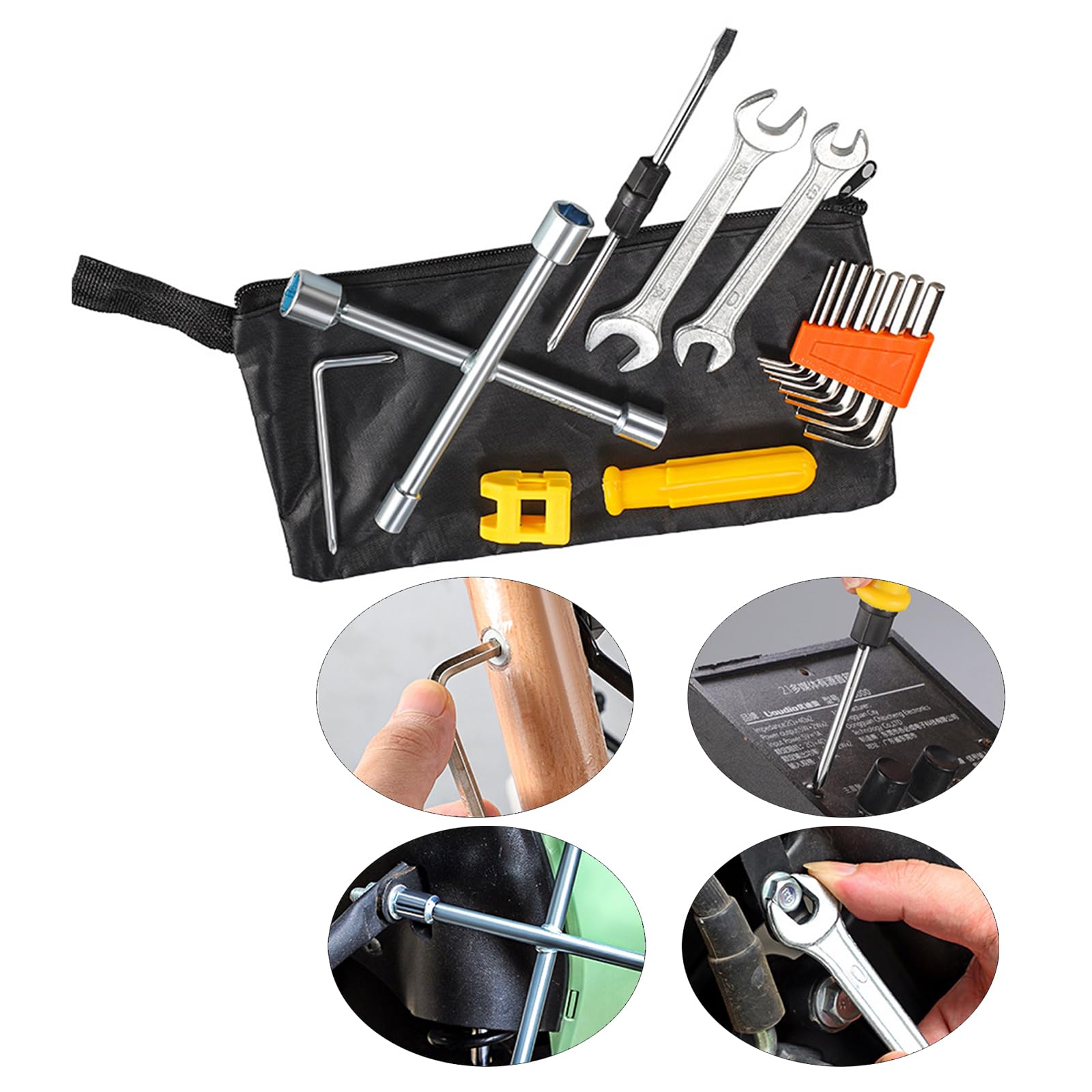 Nawwgy Electric Bike Repair Tool Set Portables High Strengths Multifunction Tool for Quickly Fixes and Maintenances Bicycle Repair Tools