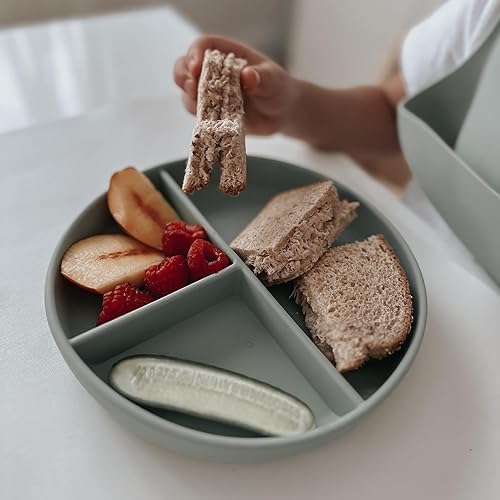 Placa de succión dividida 100% silicona de grado alimenticio Viene con un borde de labio y base de succión Antideslizante y suave Apto para