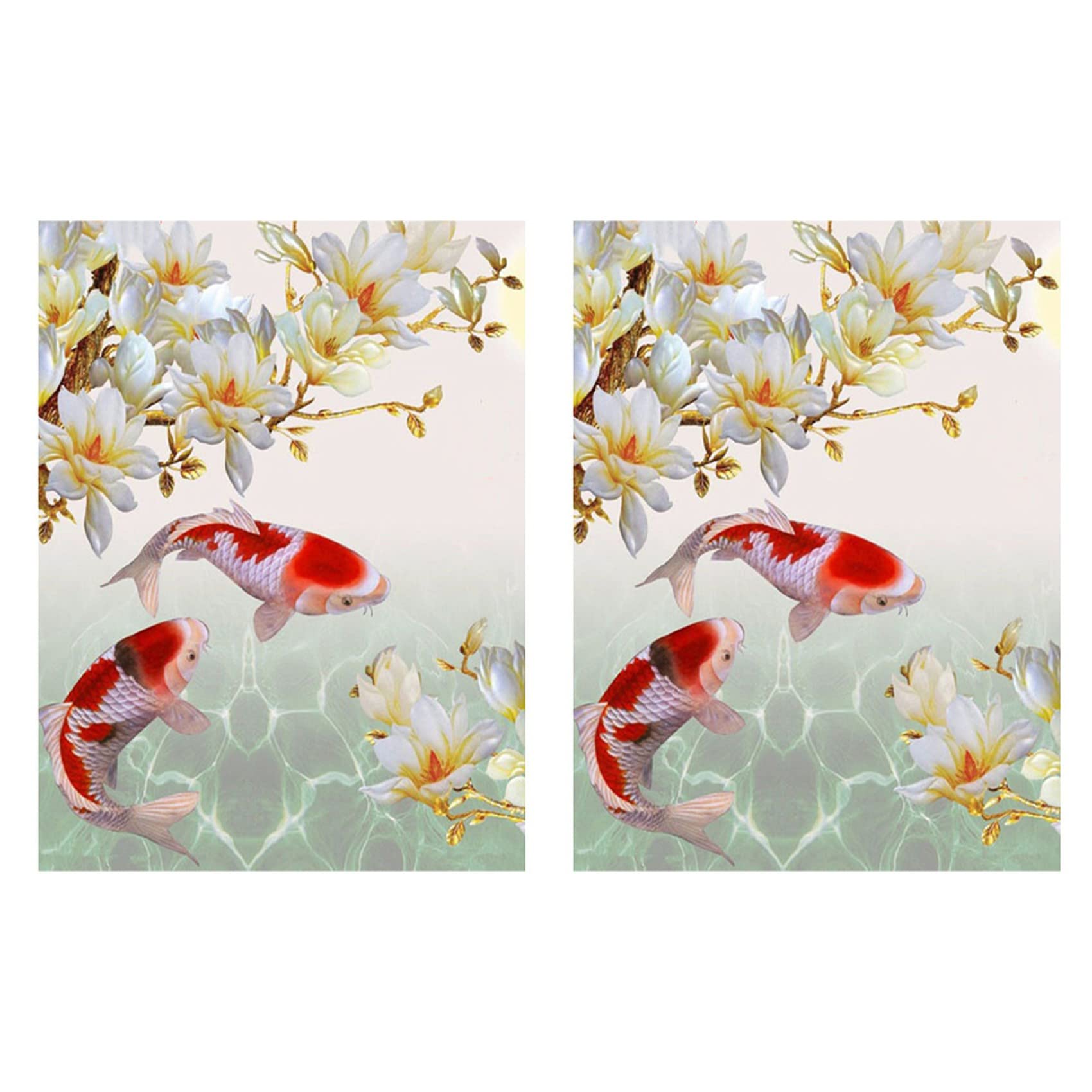 Hndhbfgrt 2X DIY 5D Full Painting Kit Art Kits for Adults Fish Paint with Diamonds Kits Diamonds Embroidery